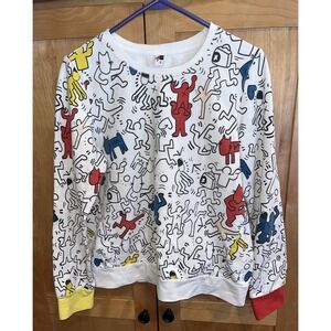 keith haring Crewneck sweatshirt Colorful, 80's Vibe, Fun!